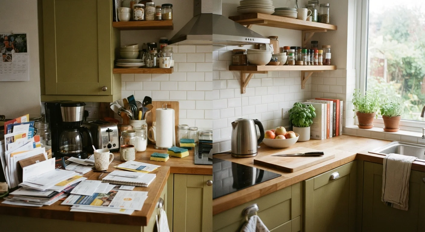 Kitchen Clutter: Why Countertops Fill Back Up (And What to Do About It)